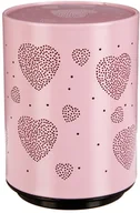 Lampy pozostałe - Atmosphera Lampka nocna LED bezpieczna dla dzieci 8 cm nowoczesne oświetlenie z kloszem na baterie AAA 127121-różowy serca - miniaturka - grafika 1