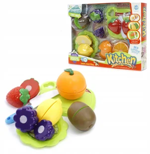Owoce Do Krojenia sztuczne jedzenie na rzep Zestaw - Zabawki AGD - miniaturka - grafika 2