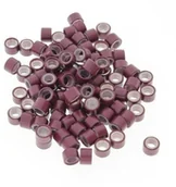 Pozostałe akcesoria fryzjerskie - Allepaznokcie Mikroringi z silikonem do przedłużania włosów 6 mm kolor 4 woreczek 100 szt - miniaturka - grafika 1