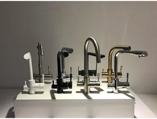 Blue Water Bateria trójdrożna Tivoli Złota Tivoli_Zloty - Baterie kuchenne - miniaturka - grafika 3