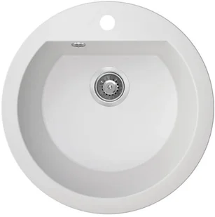 Laveo Zlewozmywak granitowy biały DAFNE SBD 680T - Zlewozmywaki - miniaturka - grafika 3
