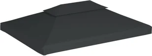 vidaXL Zadaszenie altany, 2-poziomowe, 310 g/m, 4 x 3 m, antracytowe - Pawilony ogrodowe - miniaturka - grafika 5
