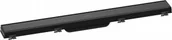 Odpływy liniowe - HANSGROHE 56037610 RainDrain Match Element zewnętrzny odpływu 70 cm ze stelażem o regulowanej wysokości czarny - miniaturka - grafika 1