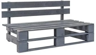 vidaXL Ogrodowa ławka z palet, drewno FSC, szara - Ławki ogrodowe - miniaturka - grafika 6