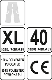 YATO SPODNIE ROBOCZE OCIEPLANE WODOODPORNE ROZM XL YT-80958 - Odzież robocza - miniaturka - grafika 4