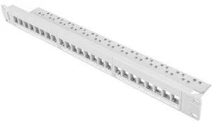 Lanberg Patch panel pusty PPKS-1024-S 24 port 1U 19\" do modułów keystone szary PPKS-1024-S - Szafy rack - miniaturka - grafika 2