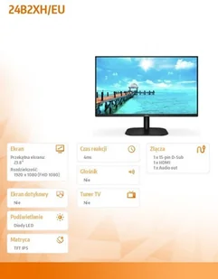 AOC 24B2XH Czarny (MOAOLD2404J0) - Monitory - miniaturka - grafika 9