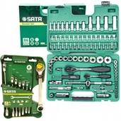 Zestawy narzędziowe - Sata Klucze Nasadowe Płasko Oczkowe 94elm Kluczy - miniaturka - grafika 1