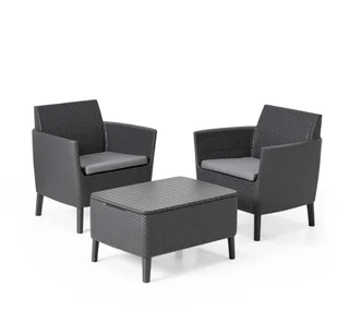 Allibert Meble rattanowe Salemo balcony grafit - Meble ogrodowe - miniaturka - grafika 2