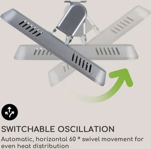 Blumfeldt Blumfeldt Gold Bar 2000 Swing, grzejnik promiennikowy na podczerwień, 2000 W, oscylacja w zakresie 60° GQM2-Gold Bar2000S W - Ogrzewanie przenośne Blumfeldt Blumfeldt Gold Bar 2000 Swing, grzejnik promiennikowy na podczerwień, 2000 W, oscylacja w zakresie 60° GQM2-Gold Bar2000S W - Ogrzewanie przenośne - miniaturka - grafika 7