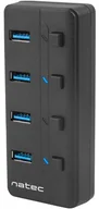 Huby USB - Natec Hub USB 4 porty Mantis 2 USB 3.0 z włącznikiem + zasilacz - miniaturka - grafika 1