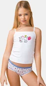 Majtki dla dzieci - Jadea KOMPLET - dziewczęcy top i figi Be Happy - miniaturka - grafika 1