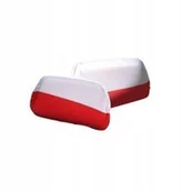 Gadżety dla kibiców - Pokrowce Na Lusterka Samochód Flaga Polska Kibic L - miniaturka - grafika 1