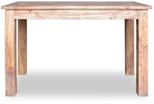 vidaXL Stół do jadalni z litego drewna odzyskanego, 120x60x77 cm - Stoły - miniaturka - grafika 4