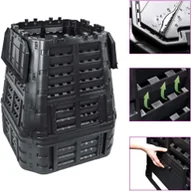 Kompostowniki - vidaXL Kompostownik termiczny do ogrodu, 650 L, plastikowy - miniaturka - grafika 1