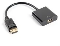 Lanberg Adapter Displayport M) > HDMI F) 10cm (AD-0009-BK) - Adaptery i przejściówki - miniaturka - grafika 6