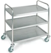Wózki na żywność - APS Wózek kelnerski trzypółkowy ze stali nierdzewnej 910x590x930 mm | 11979 11979 - miniaturka - grafika 1