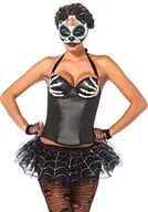 Stroje karnawałowe - Leg Avenue gorset lateksu z kości z motywami  2651, , l, , czarny, 265103007 - miniaturka - grafika 1