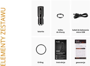 Fenix Latarka diodowa E02R czarna 039-469 - Latarki - miniaturka - grafika 8