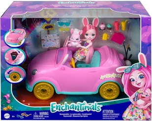 Mattel Enchantimals Króliczkowóz Pojazd do zabawy HCF85 HCF85 - Lalki dla dziewczynek - miniaturka - grafika 5