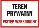 Tablice BHP - Znak Teren prywatny sztywny plastik 29 7 x 42 cm - miniaturka - grafika 1