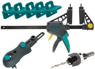 Wolfcraft Ścisk, nawiertak, szablon, rozpórki zestaw do budowy tarasów 6988000 - Inne mocowania - miniaturka - grafika 4