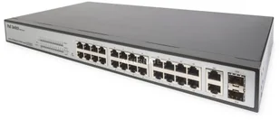 Digitus 24-Port Managed Fast Ethernet PoE switch black - Switche - miniaturka - grafika 3