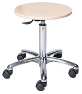 Krzesła i taborety kosmetyczne - Prosedia taboret regulowany Gold WOOD - miniaturka - grafika 1
