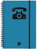 Notesy i bloczki - Finocam Finocam 8510610  spiralka telefoniczna, format A5, kolor: niebieski, 1 sztuka 8510610 - miniaturka - grafika 1