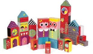 Janod Ogromne klocki 2 w 1 Domki i postacie 35 elementów - J02735 - Klocki - miniaturka - grafika 2