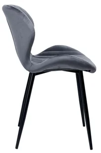 Krzesło aksamitne Dallas Velvet Grafitowe - Krzesła - miniaturka - grafika 6