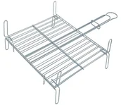 Obcojęzyczne książki kulinarne - MSV 110354 grill z nóżkami, stal nierdzewna, chrom, drewno, metal, 30 x 0,1 x 35 cm 556/110354 - miniaturka - grafika 1