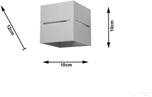 Sollux Lighting Lampa ścienna Top up/down, szary korpus - Lampy ścienne - miniaturka - grafika 2