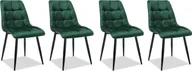 Krzesła - Signal Zestaw krzeseł CHIC VELVET 4 szt zielone ZESTAW-CHICVCZ78-4SZT - miniaturka - grafika 1
