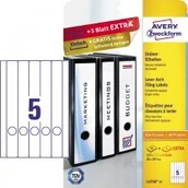 Etykiety do drukarek - Avery Zweckform Etykiety Zweckform Na Segregatory 38 x 297 Białe 25 ark 25 Arkuszy + 5 Arkuszy EXTRA ZW473-10 - miniaturka - grafika 1