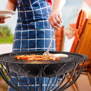 Blumfeldt Blumfeldt Tulip Misa paleniskowa 75cm Grill Osłona przed iskrami Stal oksydowana GDI3-Tulip - Paleniska ogrodowe - miniaturka - grafika 9