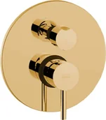 Baterie podtynkowe - Paffoni Bateria podtynkowa 2-drożna z przełącznikiem LIGHT złota Rubinetterie LIG018HG - miniaturka - grafika 1