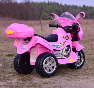 Super-Toys Motorek  dla maluszka różowy - Pojazdy elektryczne dla dzieci - miniaturka - grafika 11