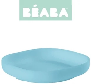 Beaba Silikonowy talerzyk z przyssawką blue - Miseczki i talerzyki dla dzieci - miniaturka - grafika 2