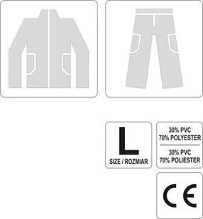 VOREL KOMPLET MORO PRZECIWDESZCZOWY ROZ.L 74646 74646 - Odzież robocza - miniaturka - grafika 2