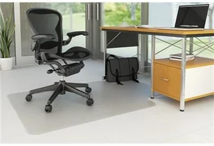 Q-Connect Mata pod krzesło , na podłogi twarde, 134x115cm, kształt T KF00192 - Podnóżki, podpórki, podkładki - miniaturka - grafika 3