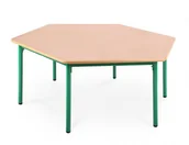 Meble do szkół i przedszkoli - Ławka, stół przedszkolny Bambino SL- R sześciokąt 1- 4  650mm - miniaturka - grafika 1