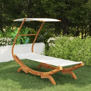 vidaXL Lumarko Hamak z zadaszeniem, 100x198x150 cm, lite drewno świerkowe! 313943 - Hamaki - miniaturka - grafika 2