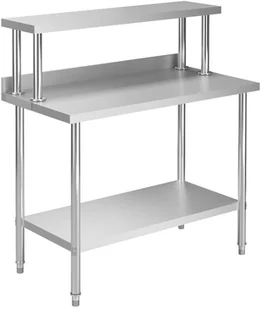 Vida Kuchenny stół roboczy z półką 120x60x120 cm stal nierdzewna V-3054469 - Stoły - miniaturka - grafika 2