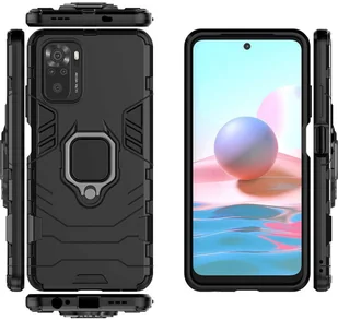 Alogy Etui Stand Ring Armor do Xiaomi Redmi Note 10/10s czarne 9542X1 - Etui i futerały do telefonów - miniaturka - grafika 5