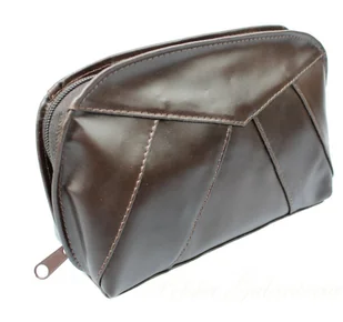 ŻAKO (PL) Wytrzymała Skórzana Kosmetyczka Półokrągła ŻAKO (PL) Średnia Skóra Naturalna - Kosmetyczki, organizery i kuferki - miniaturka - grafika 4