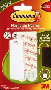 3M HACZYK COMMAND DO RAMEK Z UCHWYTEM 1szt 2pas BIAŁY - Taśmy klejące - miniaturka - grafika 4