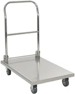 Wózki magazynowe - vidaXL Wózek platformowy, srebrny, 82x53x86 cm, stal nierdzewna - miniaturka - grafika 1