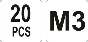 Yato NITONAKRĘTKI STALOWE M3 20SZT YT-36470 YT-36470 - Nitownice - miniaturka - grafika 3