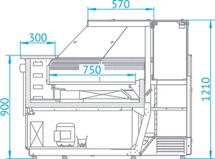 Rapa Lada chłodnicza moduł L-X/NW 144/144 (1440 mm) - Szafy i witryny chłodnicze - miniaturka - grafika 4